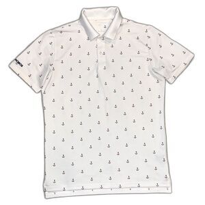 Bonobos Men’s Golf Polo Small Standard Fit Anchor Pattern – Read Description